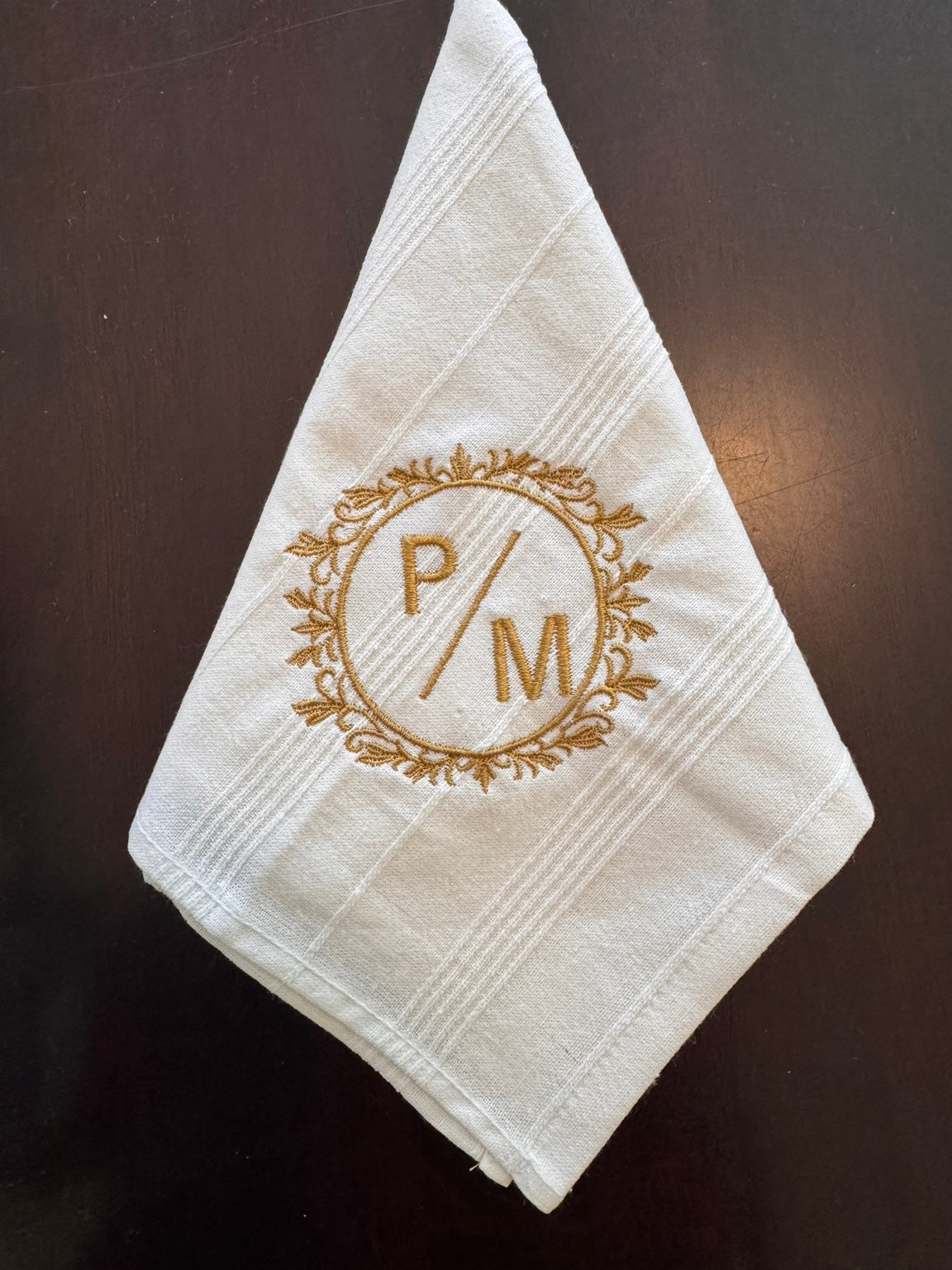 Personalized Embroidered Linen Napkin