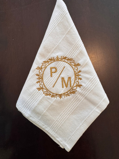 Personalized Embroidered Linen Napkin